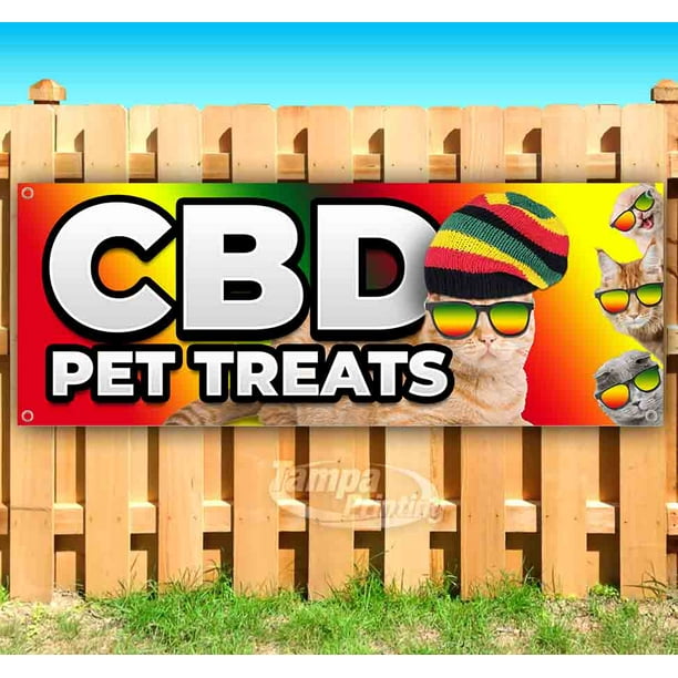 Flag, Store CBD Pet Treats 13 oz Heavy Duty Vinyl Banner Sign with Metal Grommets Advertising Many Sizes Available New Flag, Store CBD Pet Treats 13 oz Heavy Duty Vinyl Banner Sign with Metal Grommets Advertising Many Sizes Available New
